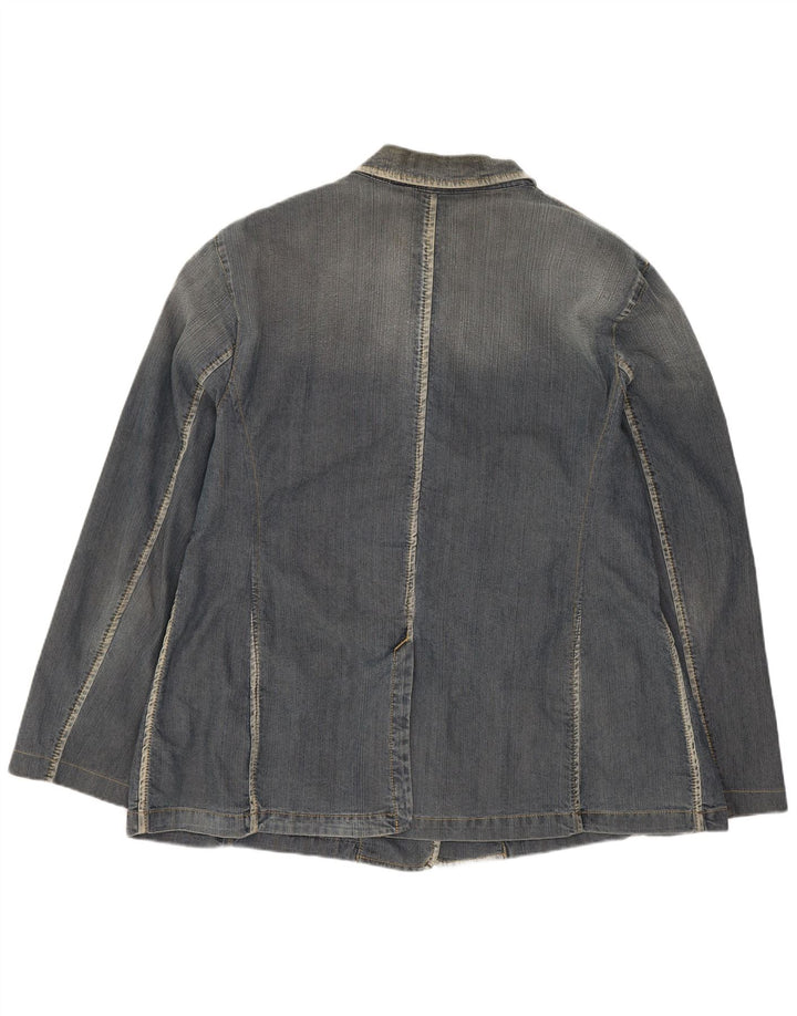 PERTE BY KRIZIA Γυναικείο τζιν σακάκι με 3 κουμπιά UK 14 μεγάλο μπλε