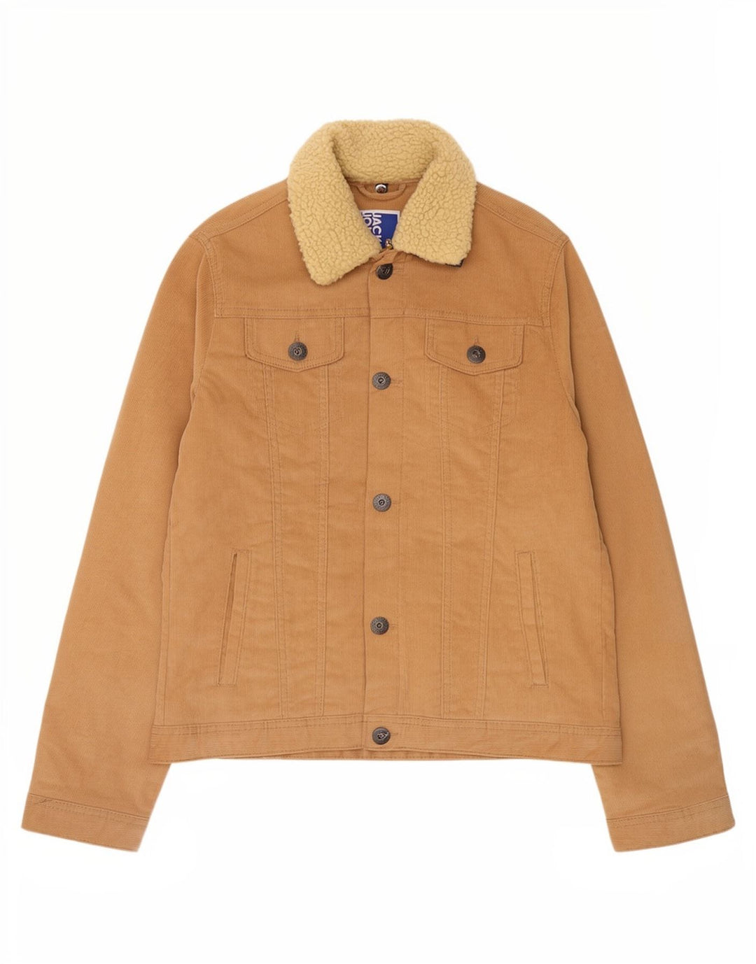 Jack & Jones Boys Corduroy Jacket 13-14 Years Beige Cotton