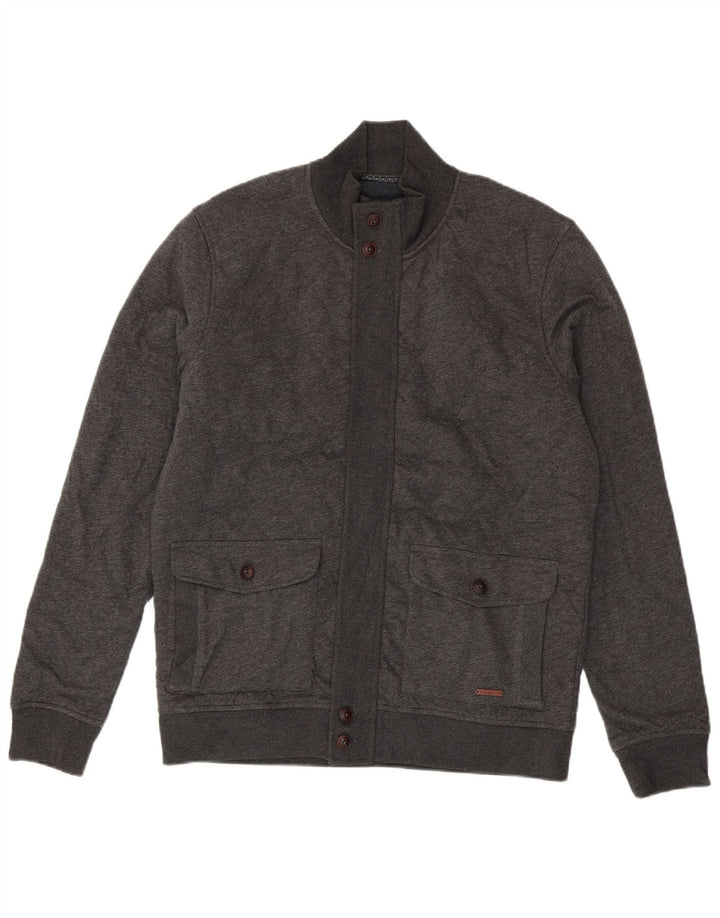 Ανδρικό πουλόβερ ζακέτα Ted Baker Μέγεθος 4 Μεγάλο γκρι βαμβακερό