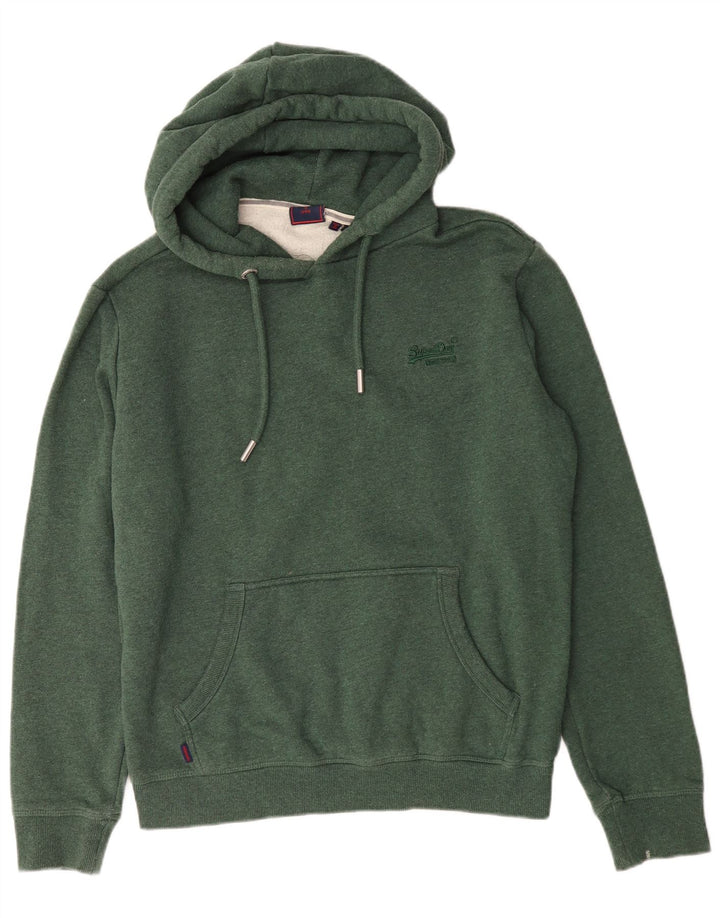 Ανδρική κουκούλα Superdry, βαμβακερό μεγάλο πράσινο