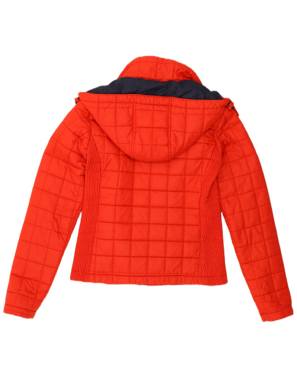 Superdry γυναικείο μπουφάν με κουκούλα UK 8 Small Red Polyester