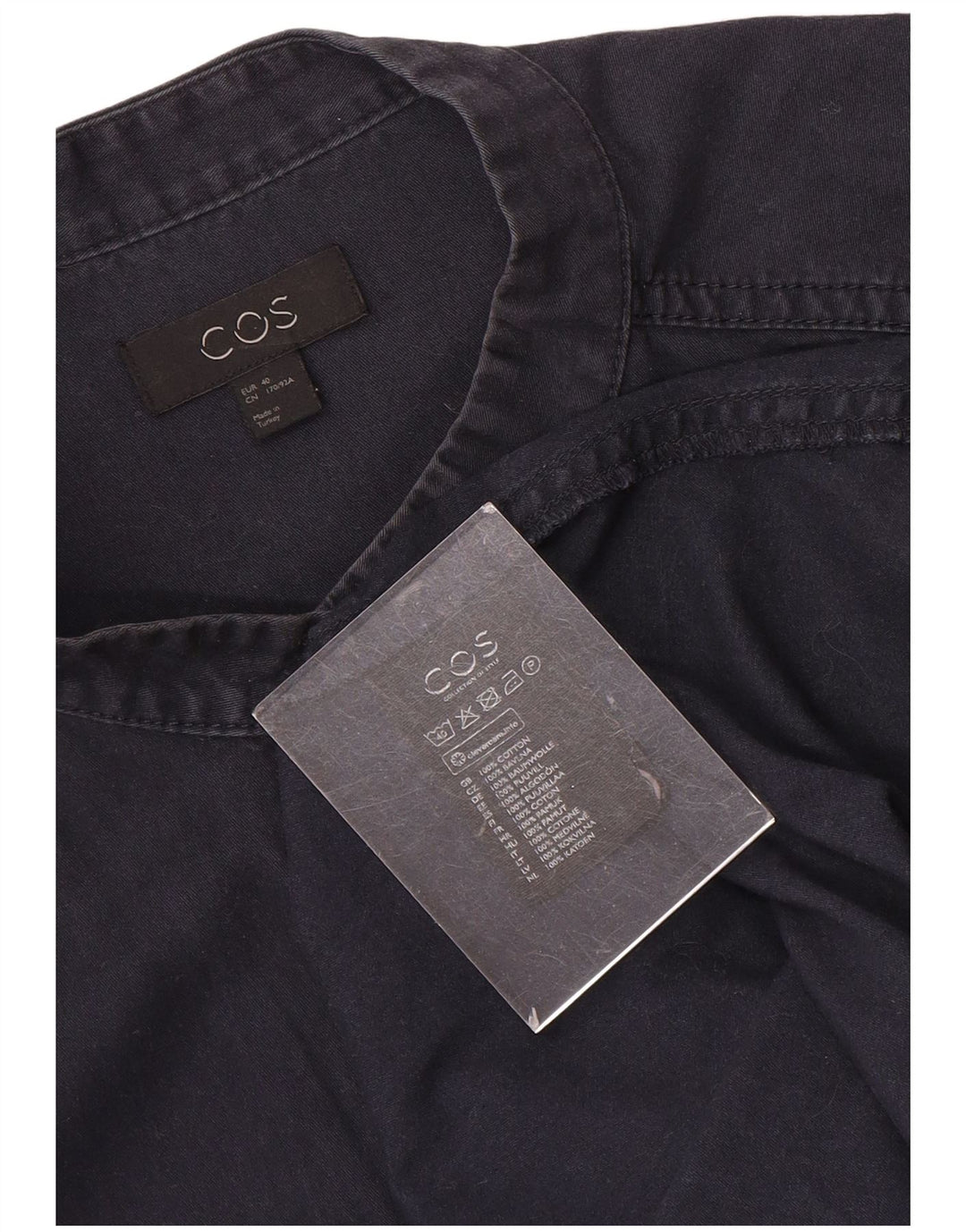 Cos Γυναικείο Πανωφόρι EU 40 Medium Navy Blue Cotton