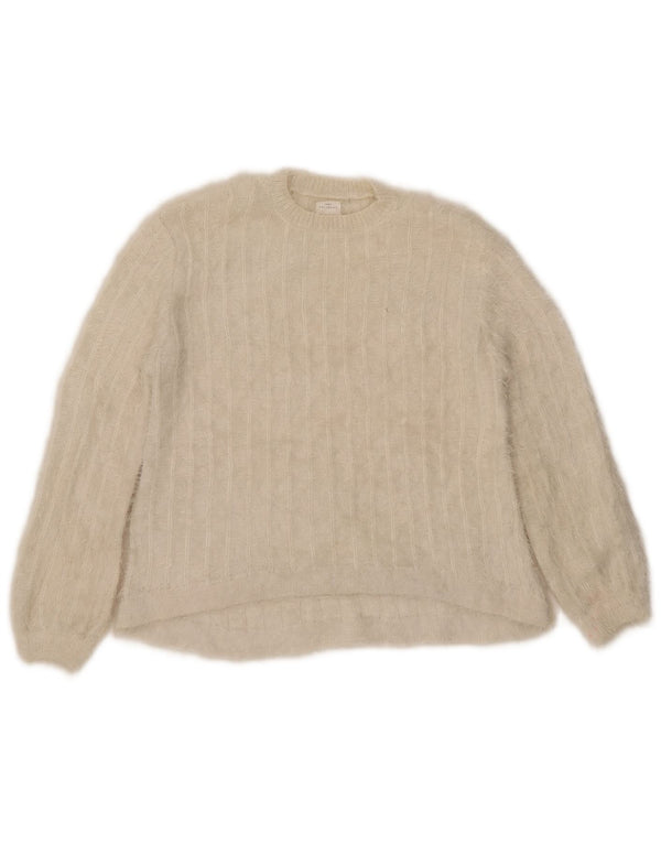 Πουλόβερ Zara Girls Crew Neck Jumper 11-12 Years Off White