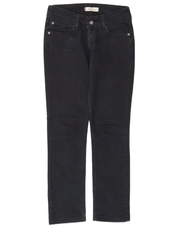 Levi's Womens 571 Slim Jeans W26 L28 Navy Blue