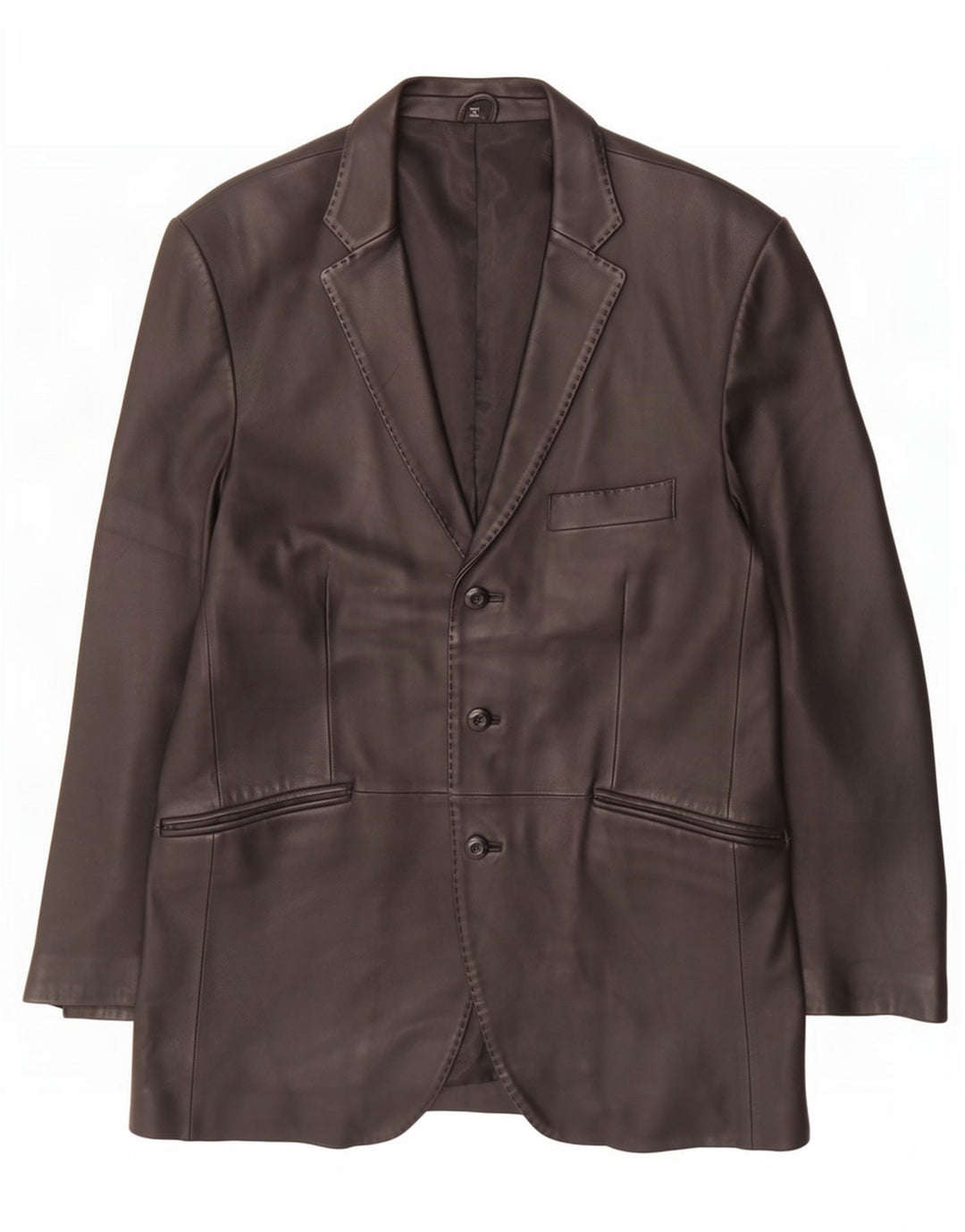 Ben Sherman Ανδρικό Δερμάτινο Μπουφάν με 3 Κουμπιά UK 40 Large Black
