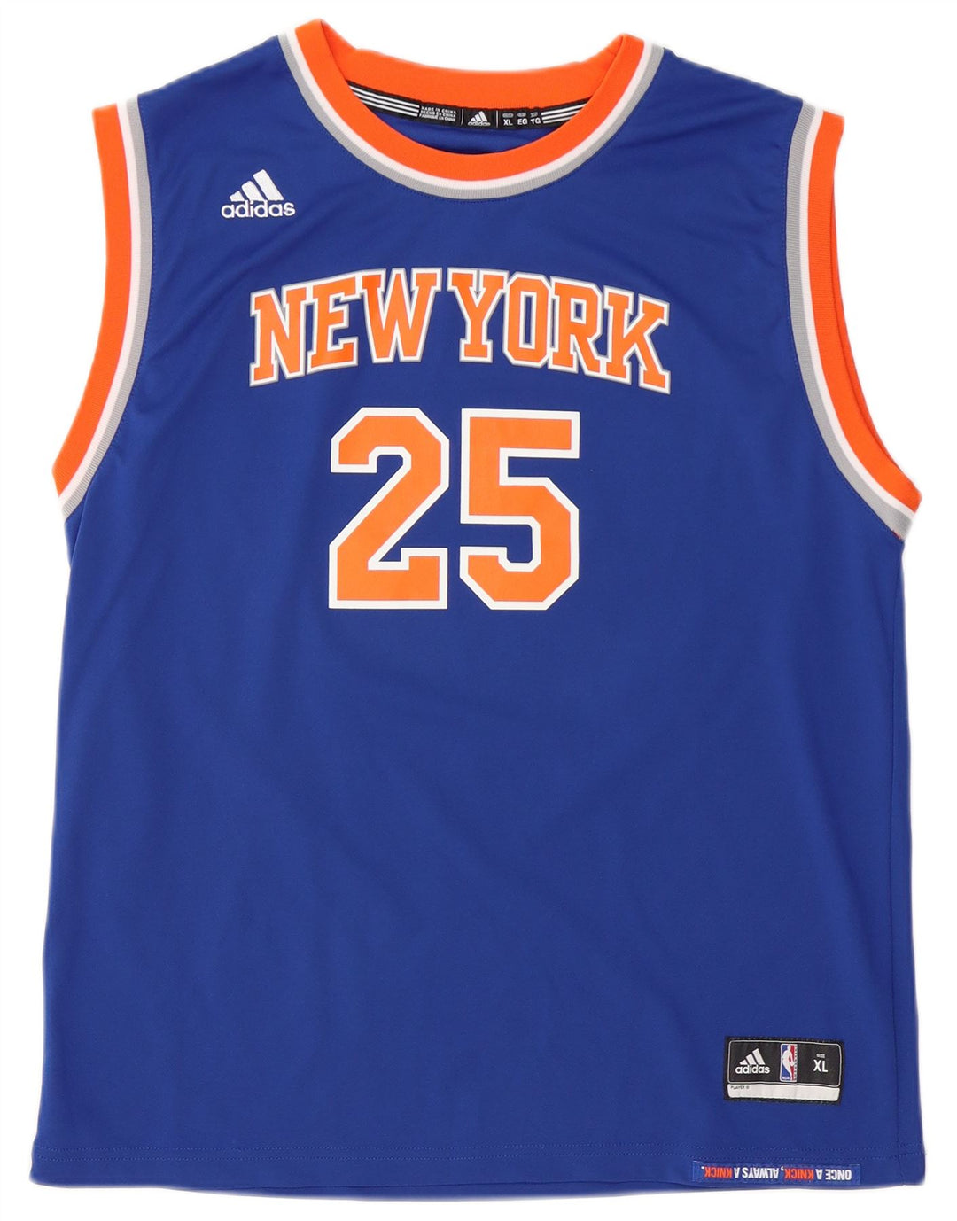 Ανδρικό γιλέκο ADIDAS New York Knicks Graphic Top XL Blue Polyester