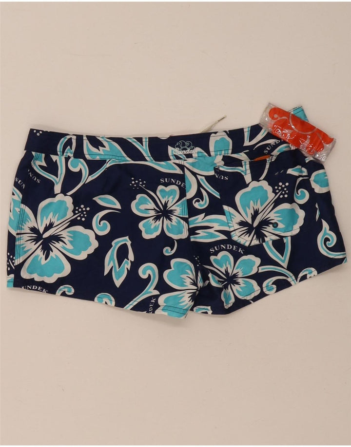 Γυναικείο σορτς κολύμβησης SUNDEK US 2 XS Navy Blue Floral Polyester