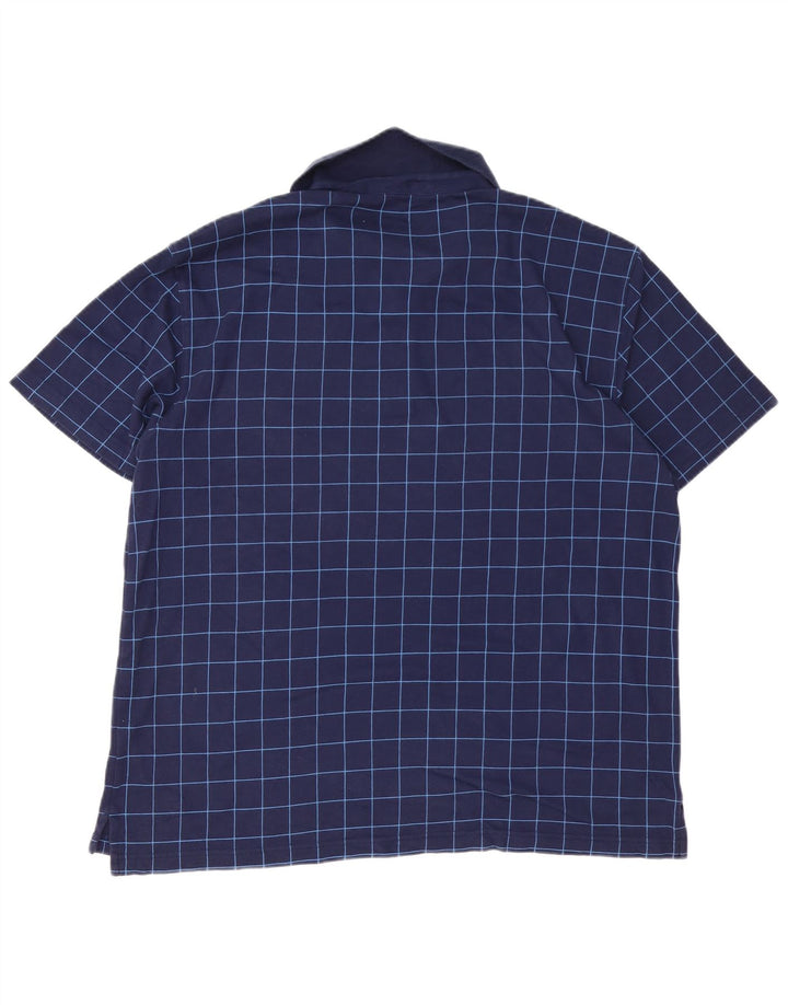 Ανδρικό μπλουζάκι πόλο IZOD XL Navy Blue Check Cotton