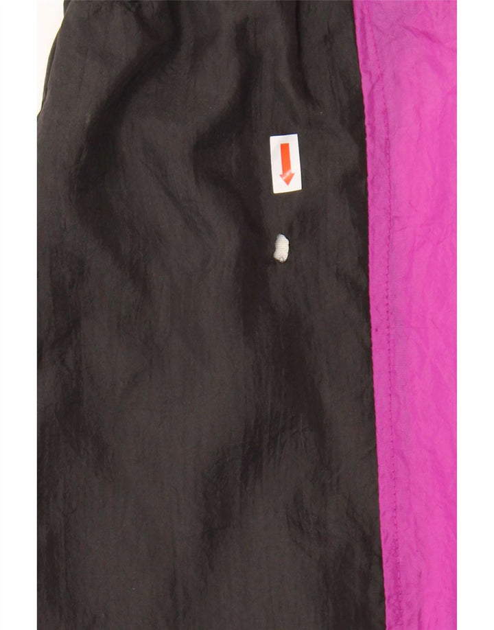 Vintage ανδρική αθλητική φόρμα Top Jacket Μεγάλο Μαύρο Colourblock Nylon