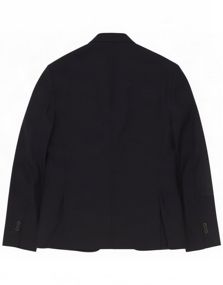 Massimo Dutti Ανδρικό σακάκι μπλέιζερ με 2 κουμπιά EU 52 Large Navy Blue Wool