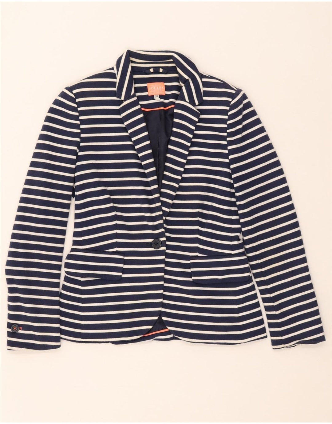Joules Γυναικείο μπουφάν blazer UK 6 XS Navy Blue ριγέ πολυεστέρας