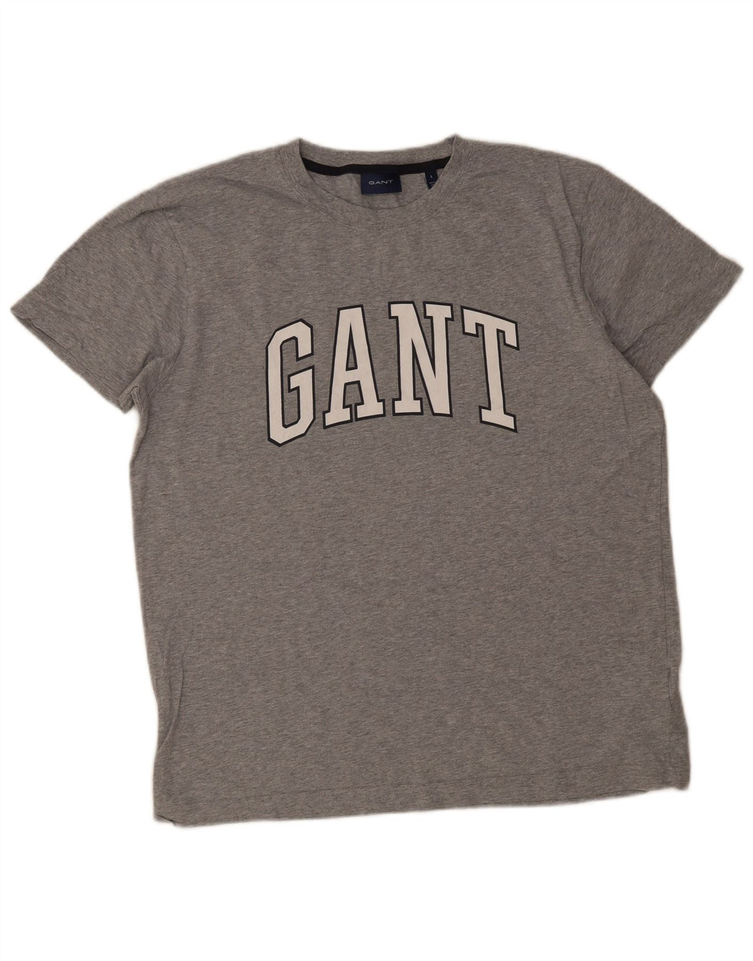 Ανδρικό γραφικό T-Shirt Gant Top Larg γκρι βαμβακερό