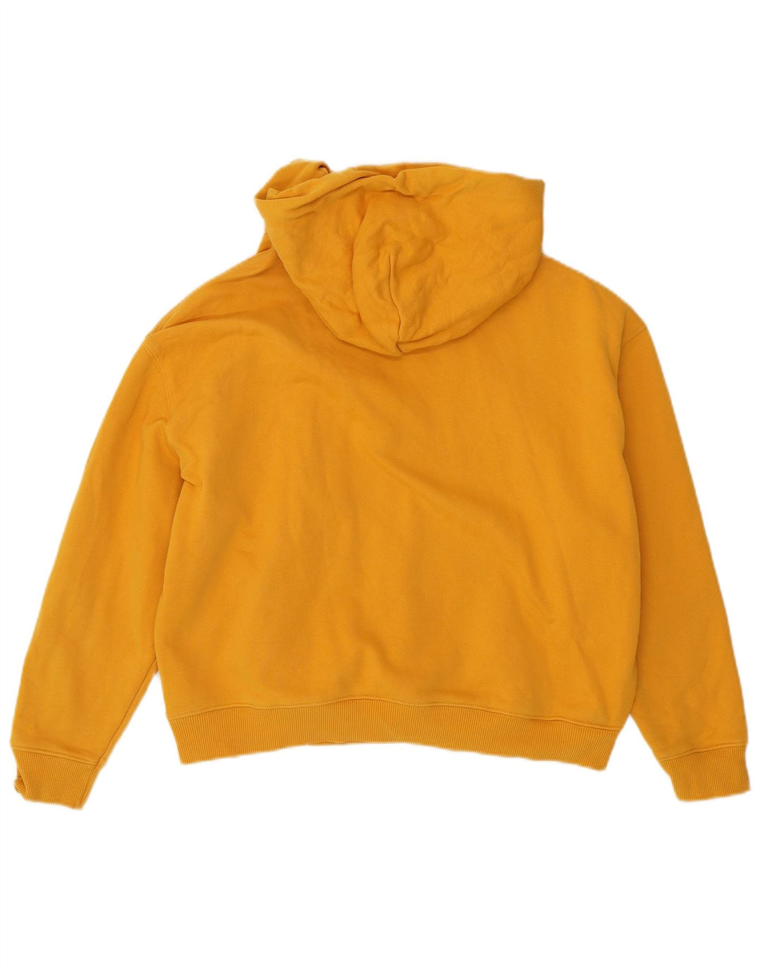 TOMMY HILFIGER Γυναικεία Crop Oversized Hoodie Jumper UK 16 Large Yellow