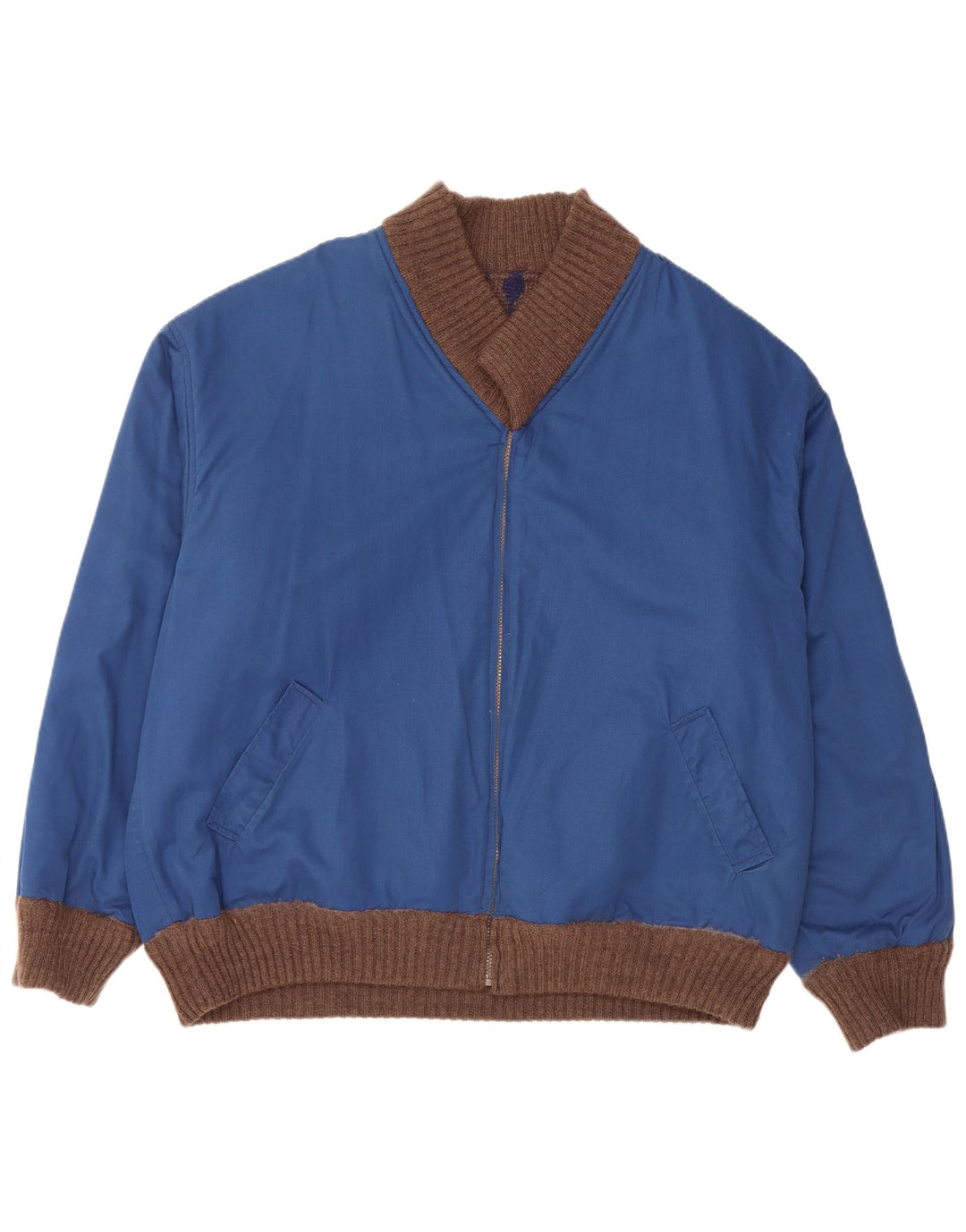 Ανδρικό πουλόβερ με αναστρέψιμη ζακέτα VINTAGE XL Brown Fair Isle