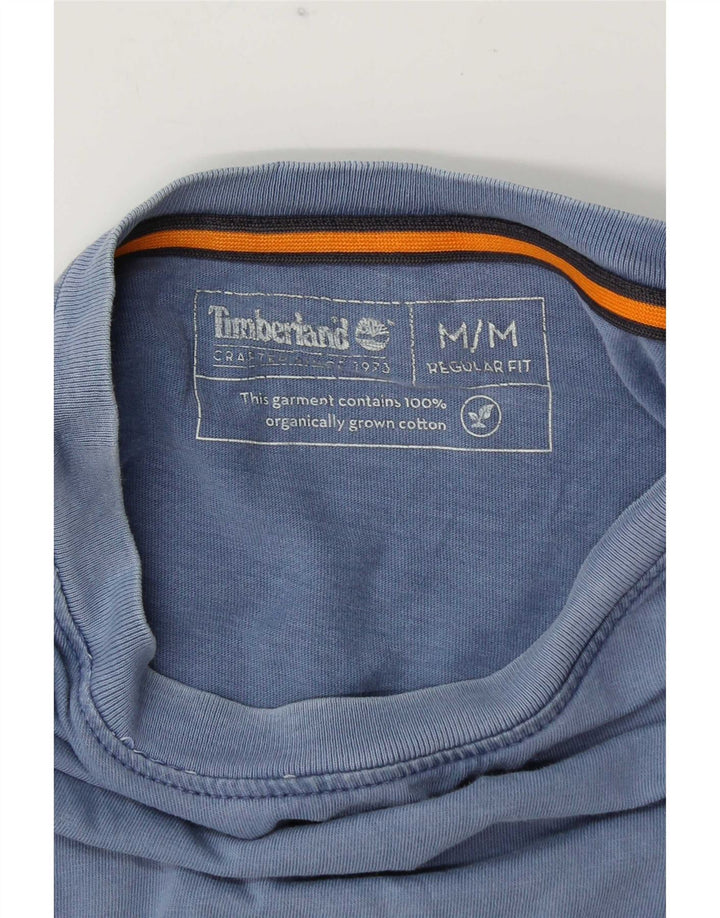 Ανδρικό μπλουζάκι Timberland με κανονική εφαρμογή Τοπ μεσαίο μπλε βαμβακερό
