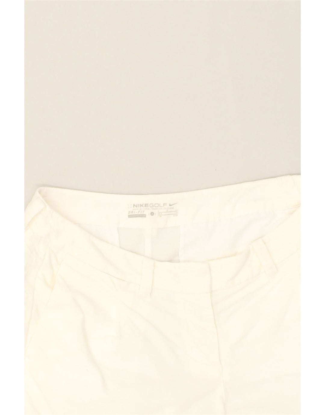 NIKE Womens Chino Shorts US 8 Medium W30  Off White Cotton | Vintage Nike | Thrift | Second-Hand Nike | Used Clothing | Messina Hembry 