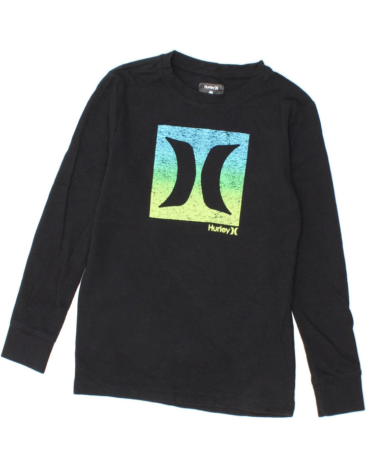 HURLEY Boys Graphic Top Long Sleeve 10-11 Years Black Cotton Vintage Hurley and Second-Hand Hurley from Messina Hembry 