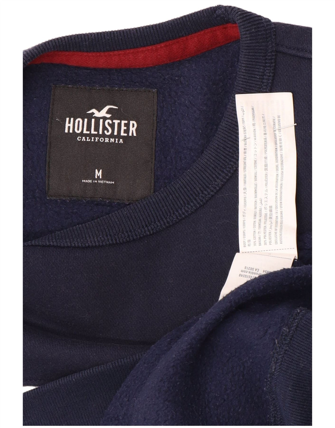 Ανδρικό γραφικό φούτερ Hollister Jumper Medium Navy Blue Colourblock