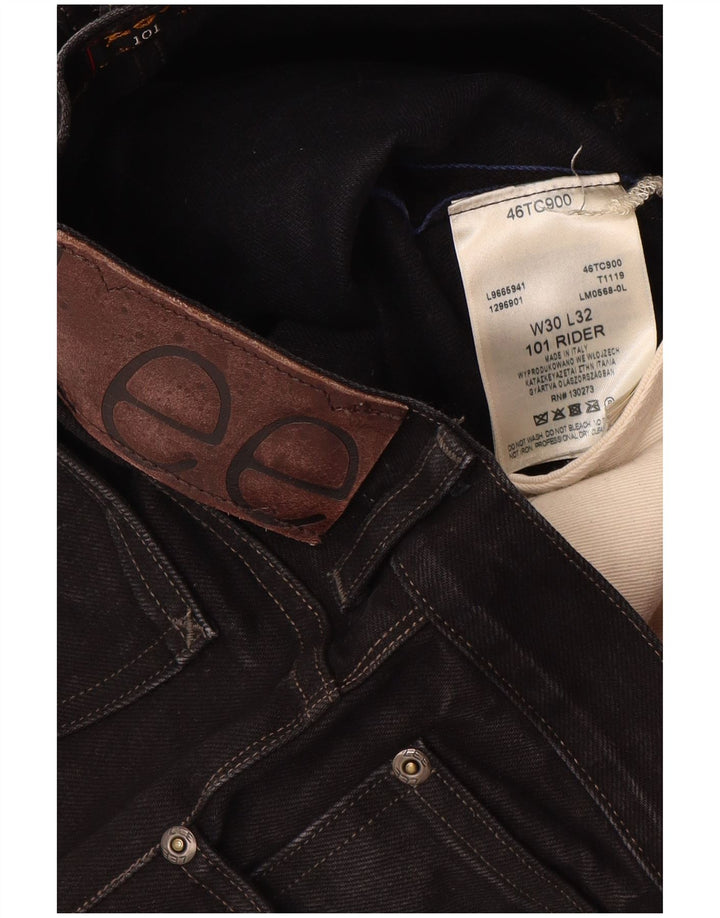 Lee Mens Rider Straight Jeans W30 L32 Μαύρο βαμβακερό