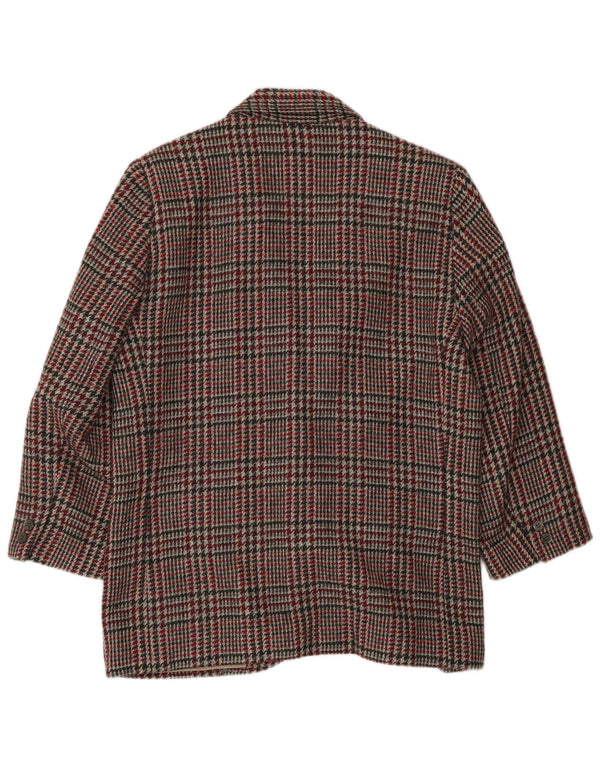 VINTAGE Γυναικείο σακάκι UK 16 Μεγάλο Πολύχρωμο Houndstooth