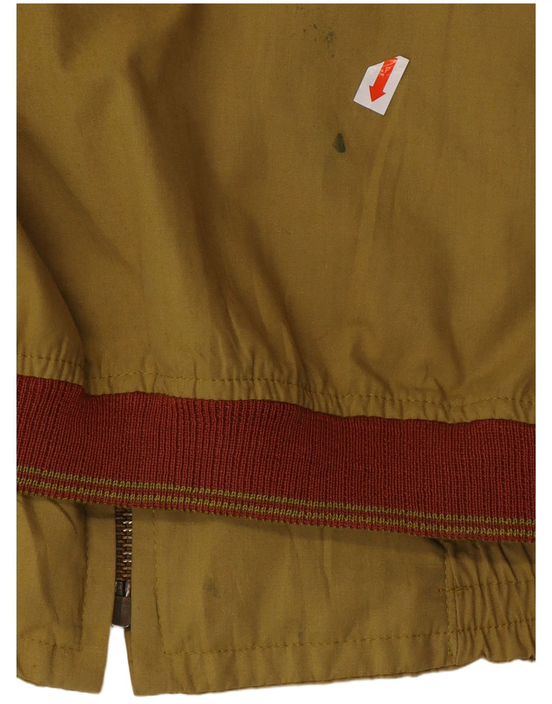 VINTAGE Mens Bomber Jacket IT 54 2XL Khaki Cotton