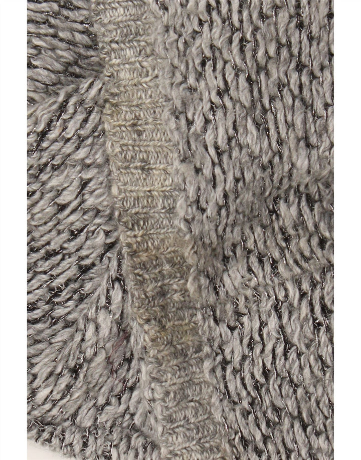 Whistles Γυναικείο πουλόβερ με λαιμόκοψη UK 16 Large Grey Flecked Polyester