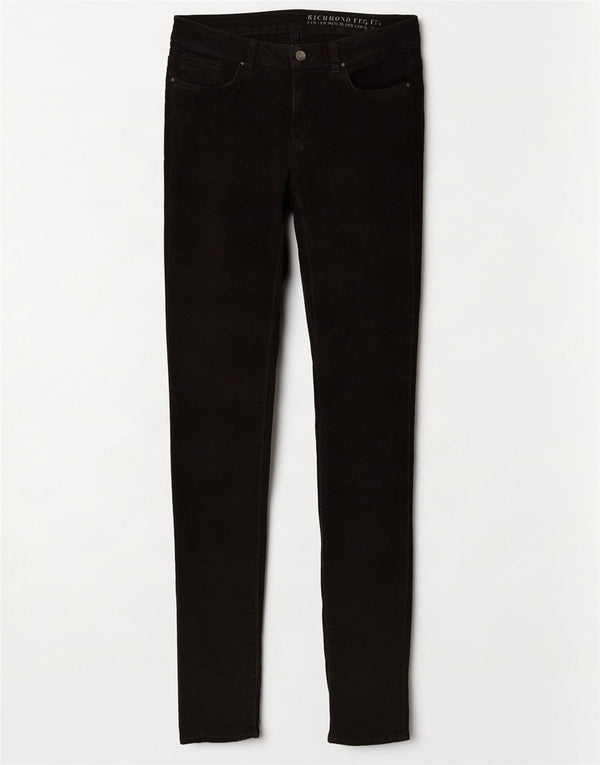 Γυναικείο Jigsaw Παντελόνι Richmond Fit Skinny Corduroy W26 L32 μαύρο βαμβακερό