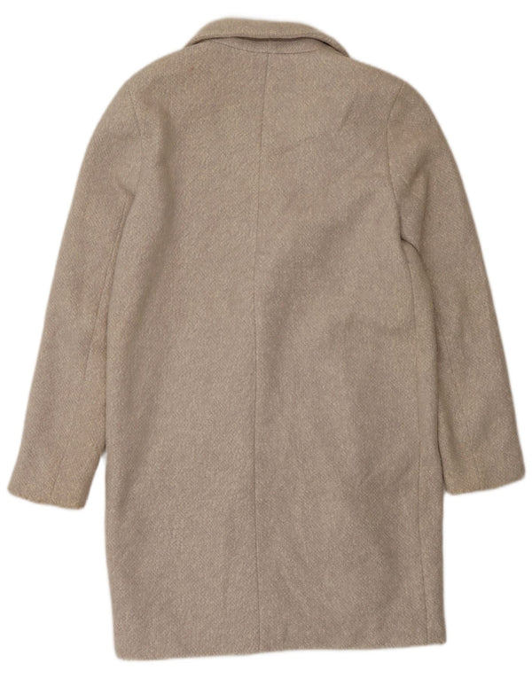 Zara Γυναικείο Παλτό UK 10 Small Grey Cotton