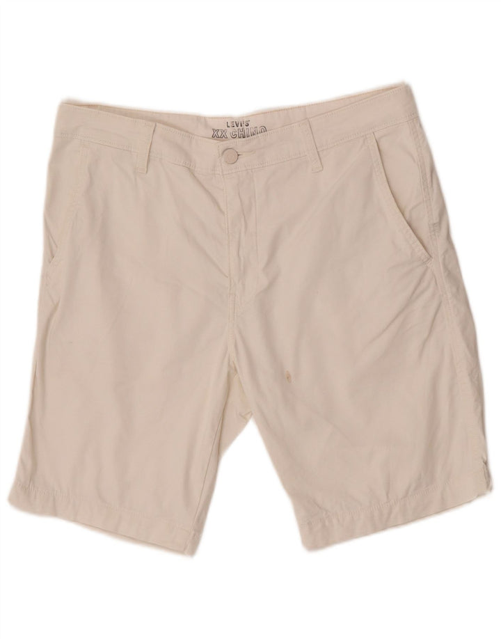 Ανδρικό σορτς Chino Levi's W32, μεσαίο λευκό βαμβακερό