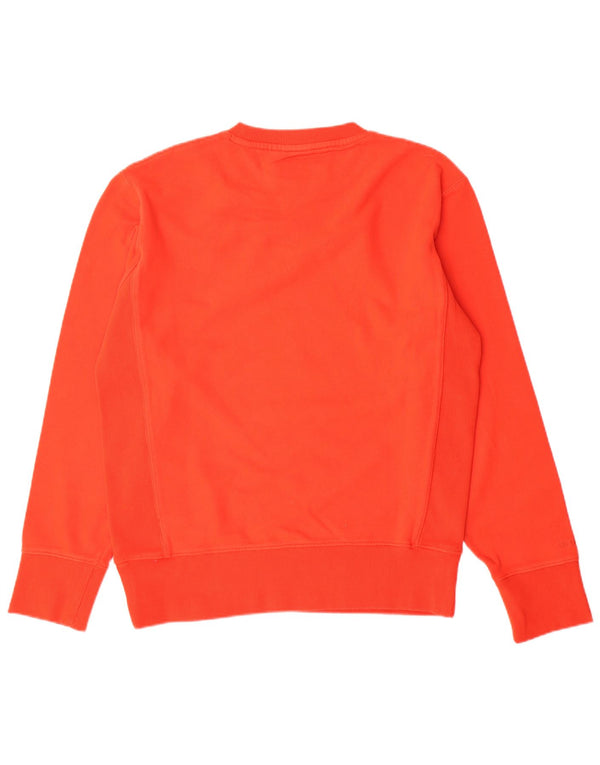 SUPERDRY Mens Sweatshirt Jumper Small Orange Cotton