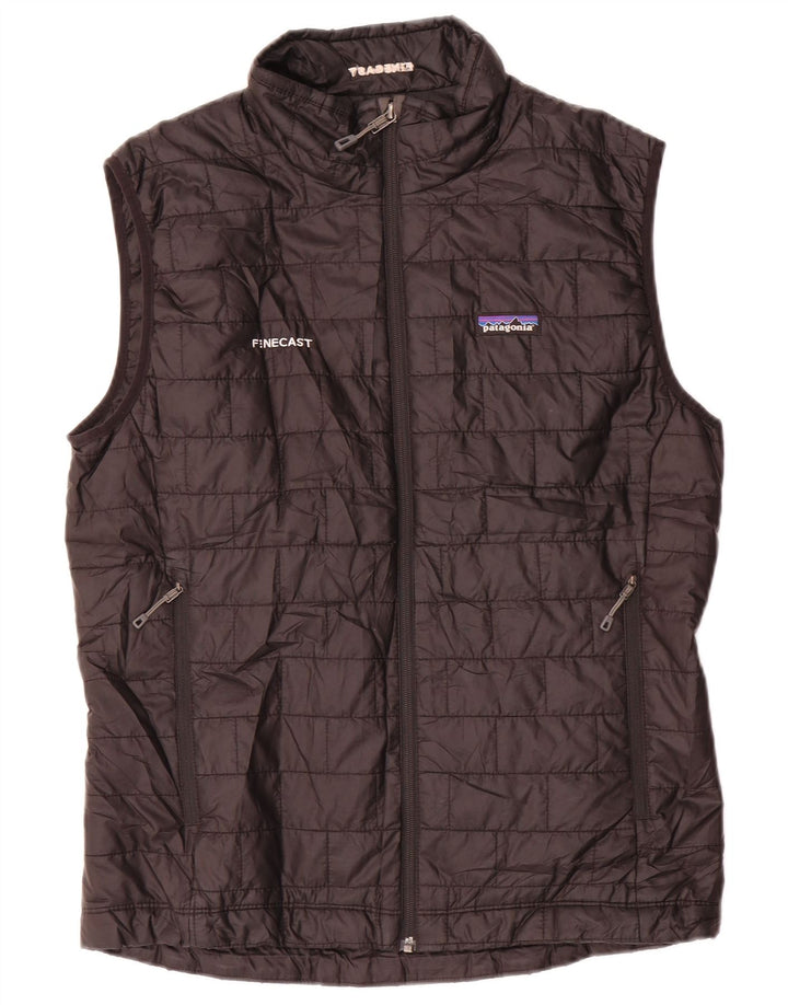 Patagonia Mens Padded Gilet UK 38 Medium Black Polyester