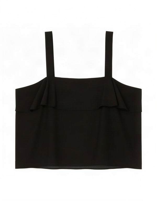 Marks & Spencer Womens Cami Top UK 22 3XL Black Linen