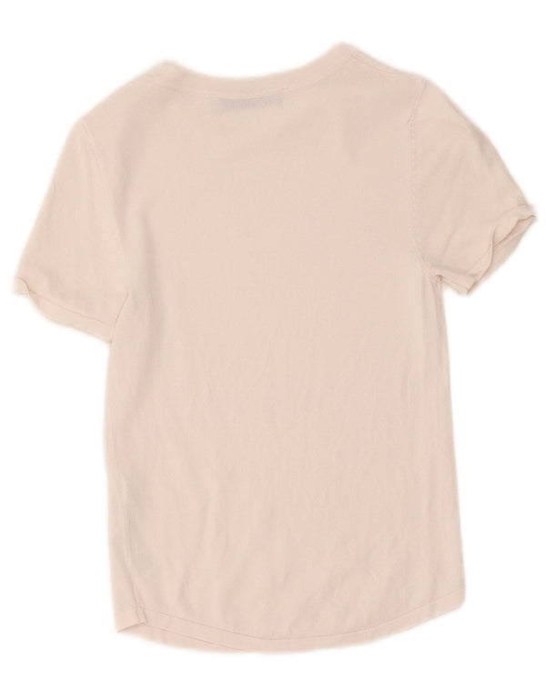 Zara Γυναικείο T-Shirt Top UK 8 Small White Viscose
