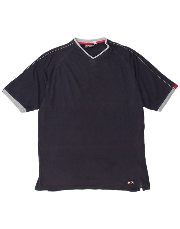 Ανδρικό γραφικό μπλουζάκι Lotto Top UK 42/44 XL Navy Blue Cotton