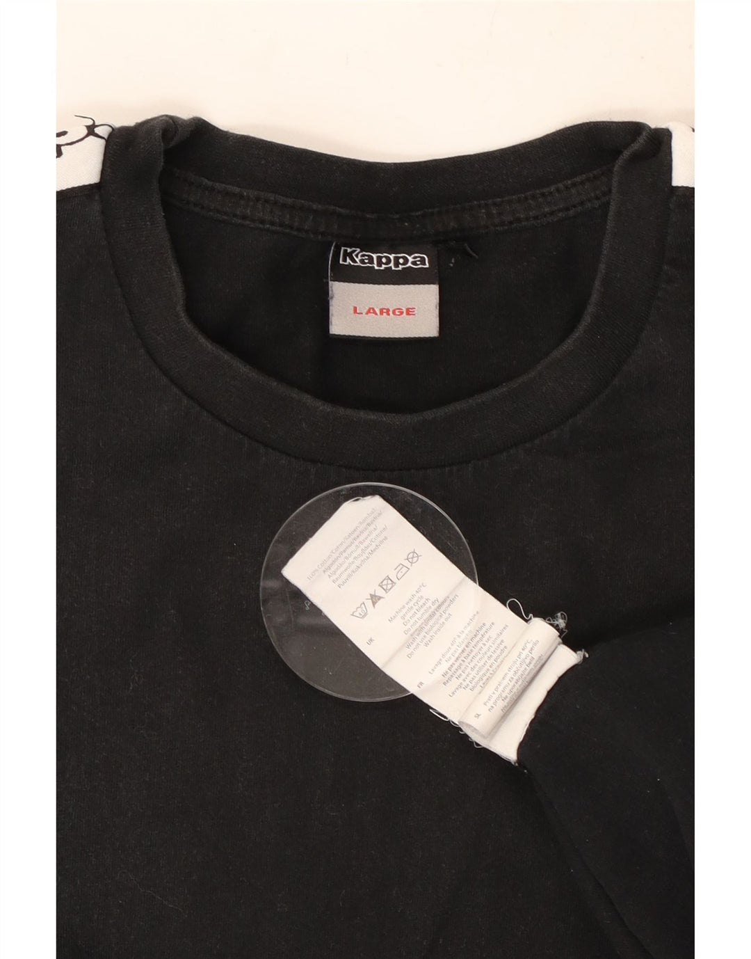 Ανδρικό γραφικό T-Shirt Kappa Top Large Μαύρο Βαμβακερό
