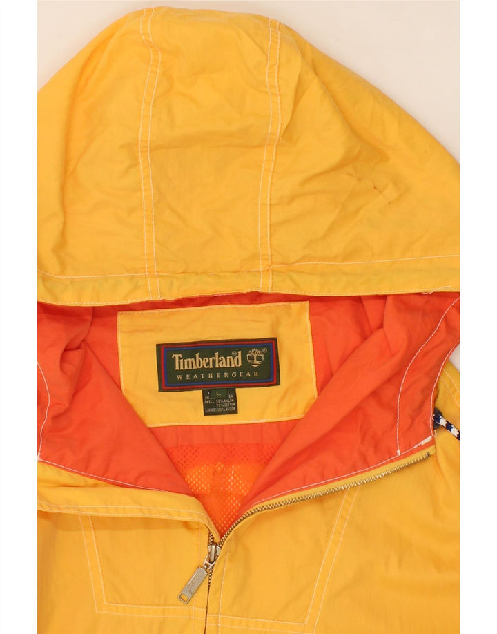 TIMBERLAND Ανδρικό μπουφάν βροχής με κουκούλα UK 40 Large Yellow Nylon