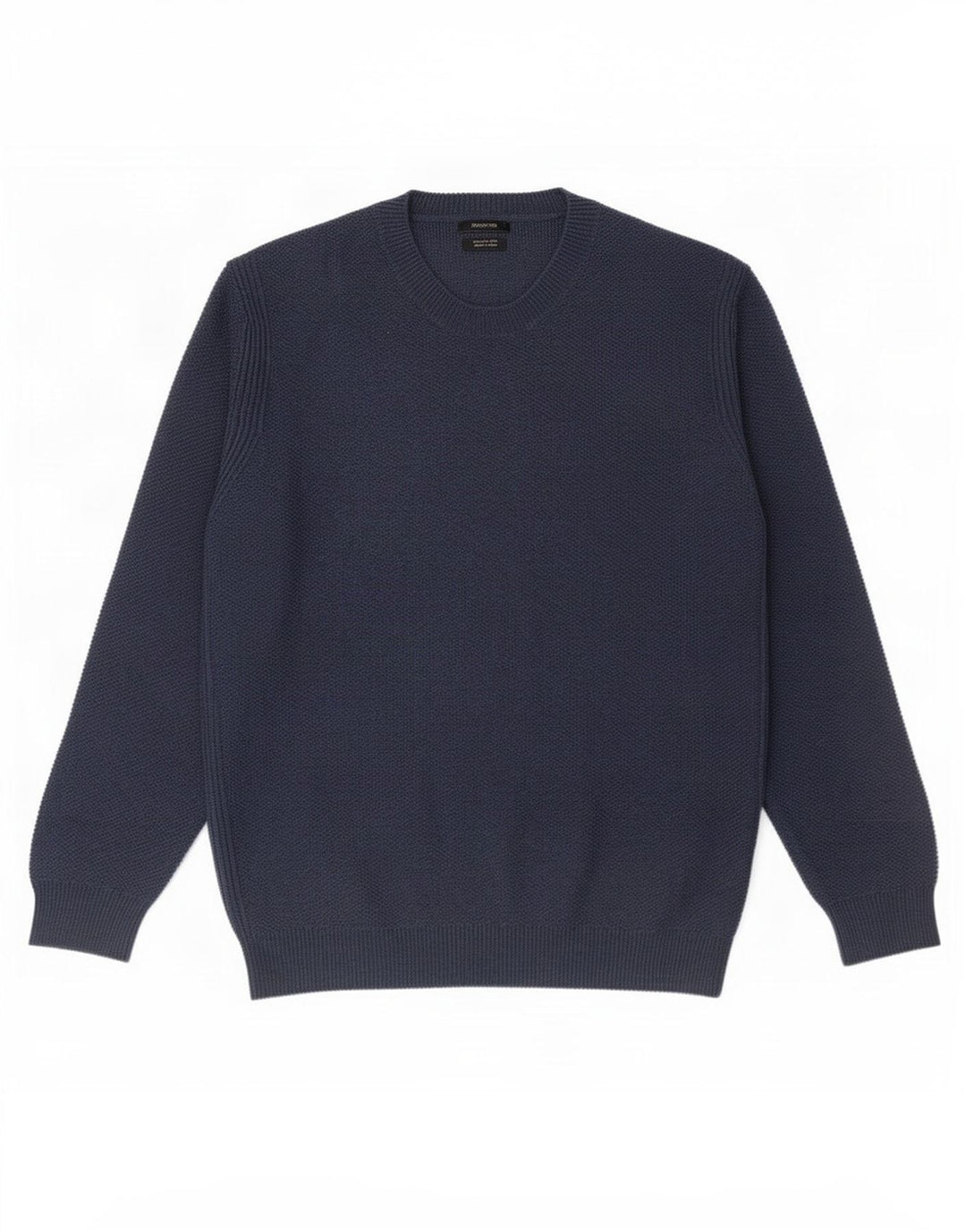 Massimo Dutti Ανδρικό πουλόβερ με λαιμόκοψη με λαιμόκοψη μεγάλο μάλλινο ναυτικό