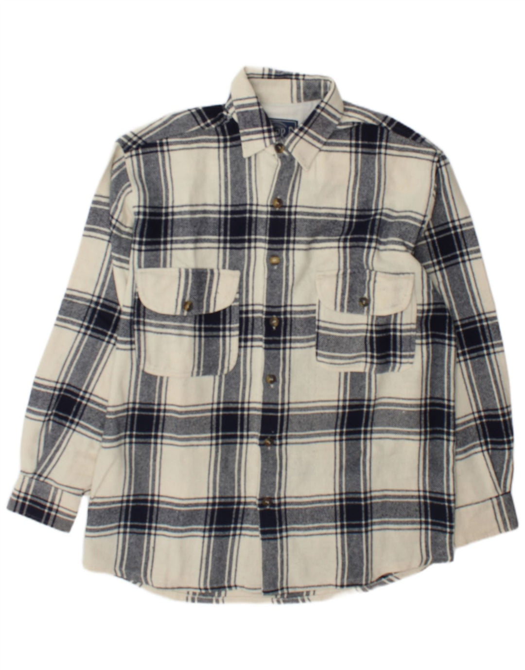 Ανδρικό φανελένιο πουκάμισο Junior.D XL Off White καρό