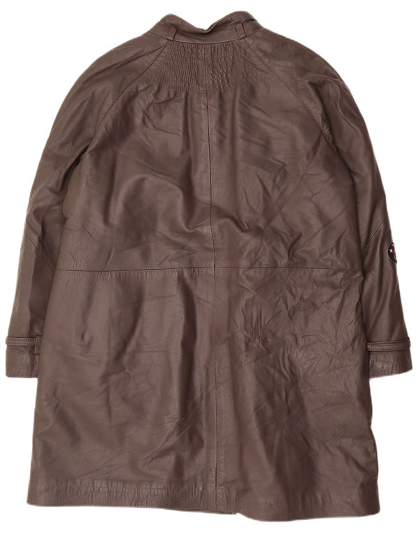 Vintage Γυναικείο Δερμάτινο Παλτό IT 48 XL Γκρι