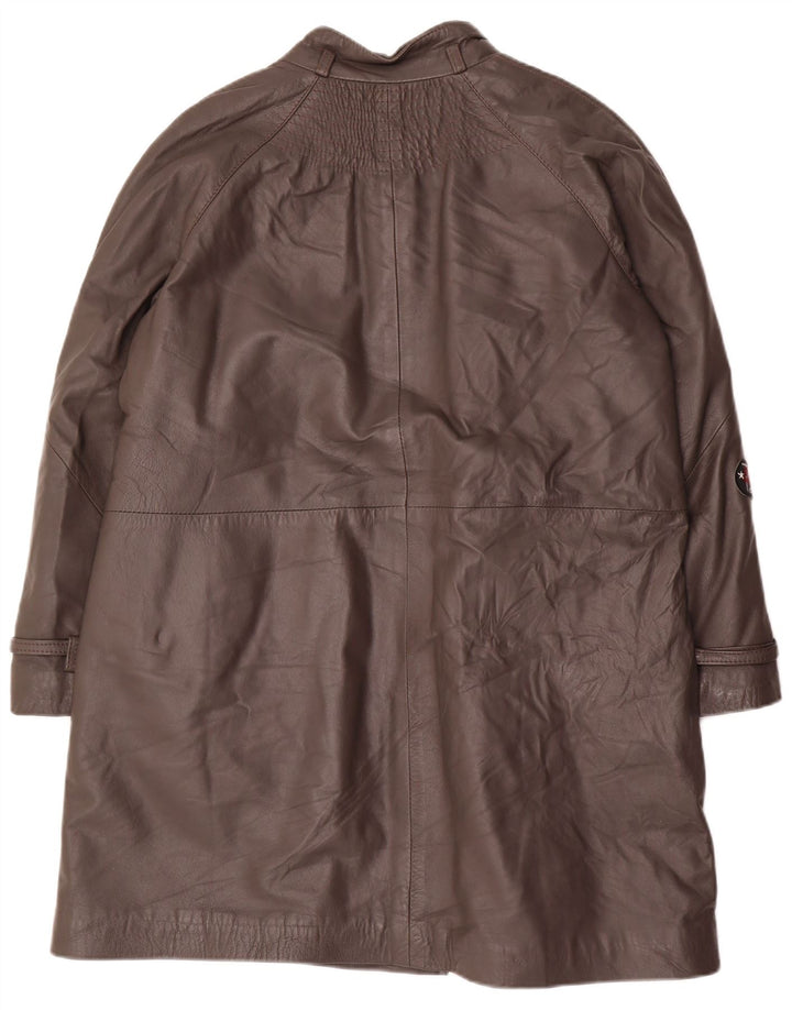 Vintage Γυναικείο Δερμάτινο Παλτό IT 48 XL Γκρι