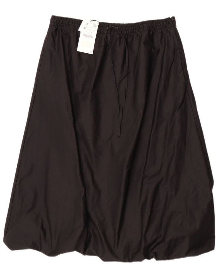 Zara Γυναικεία Φούστα Bubble XL W32 Μαύρη Βαμβακερή