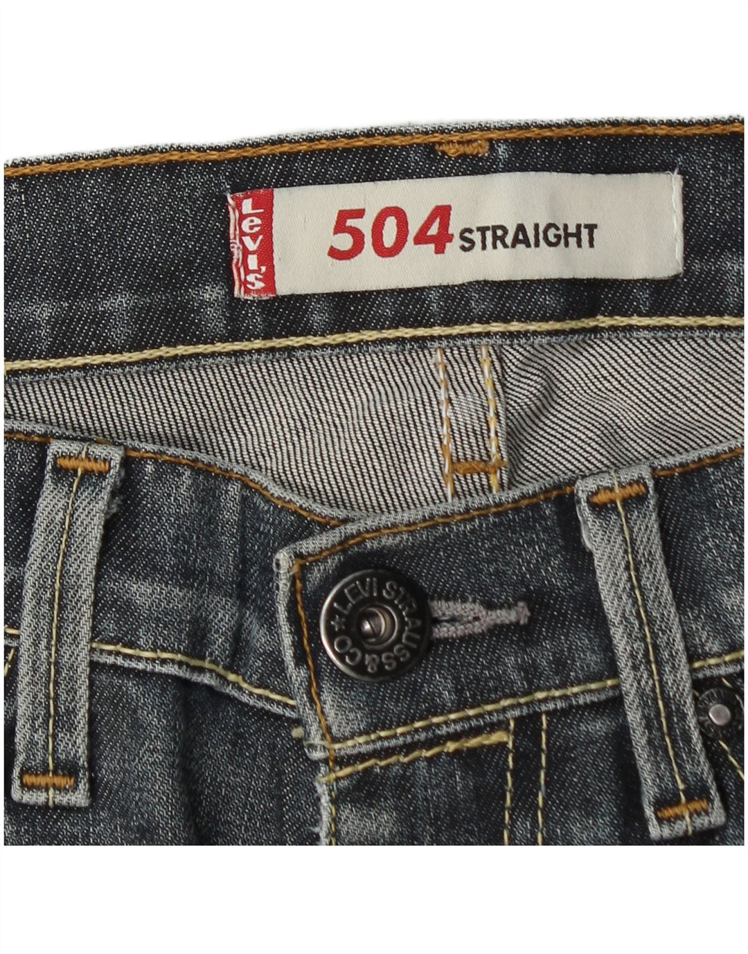 Levi's Mens 504 Straight Jeans W30 L31 Navy Blue