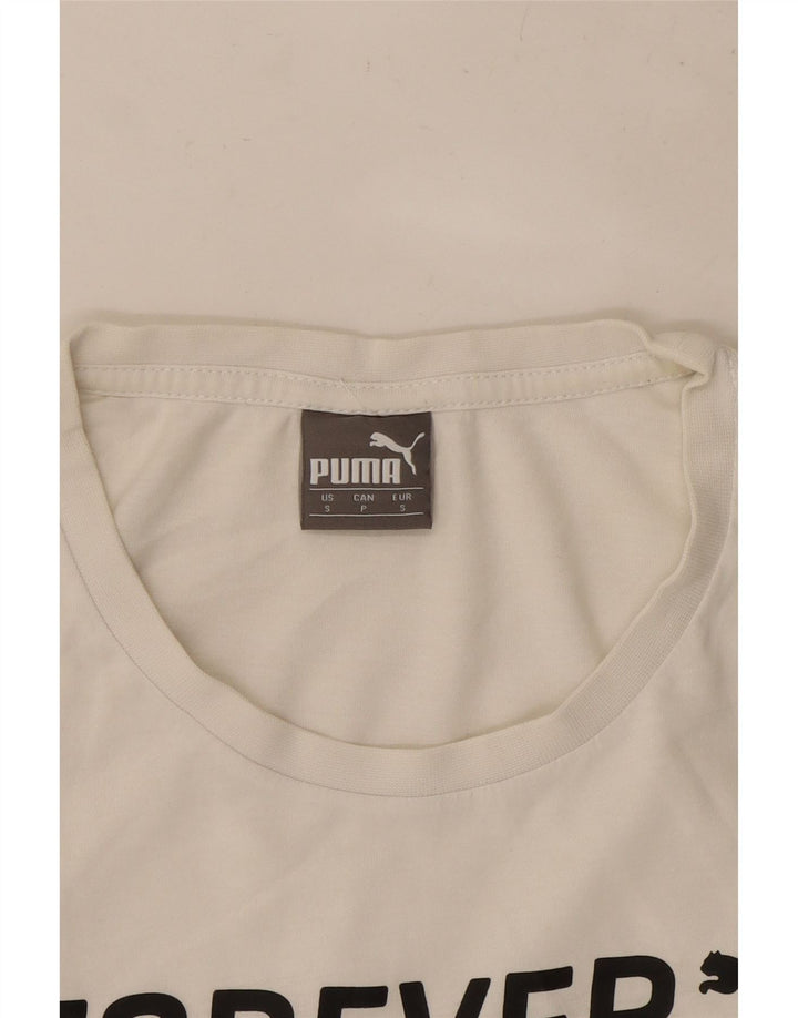 Ανδρικό γραφικό μπλουζάκι PUMA Top Small White