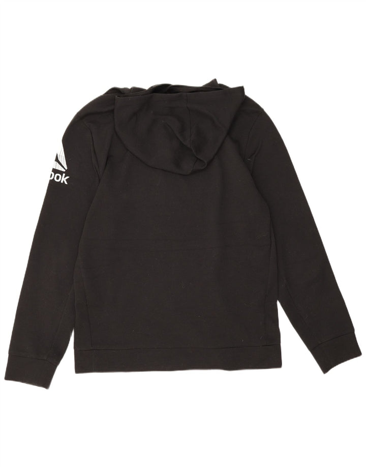 Ανδρικά Reebok Graphic Hoodie Jumper Μεσαίο μαύρο πολυεστέρα