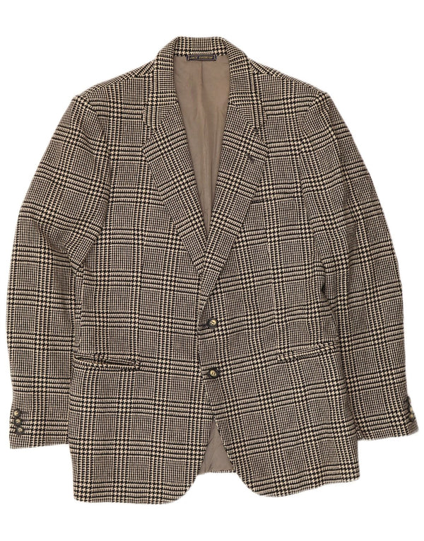 Jack Emerson Ανδρικό σακάκι με 2 κουμπιά UK 36 Small Black Houndstooth