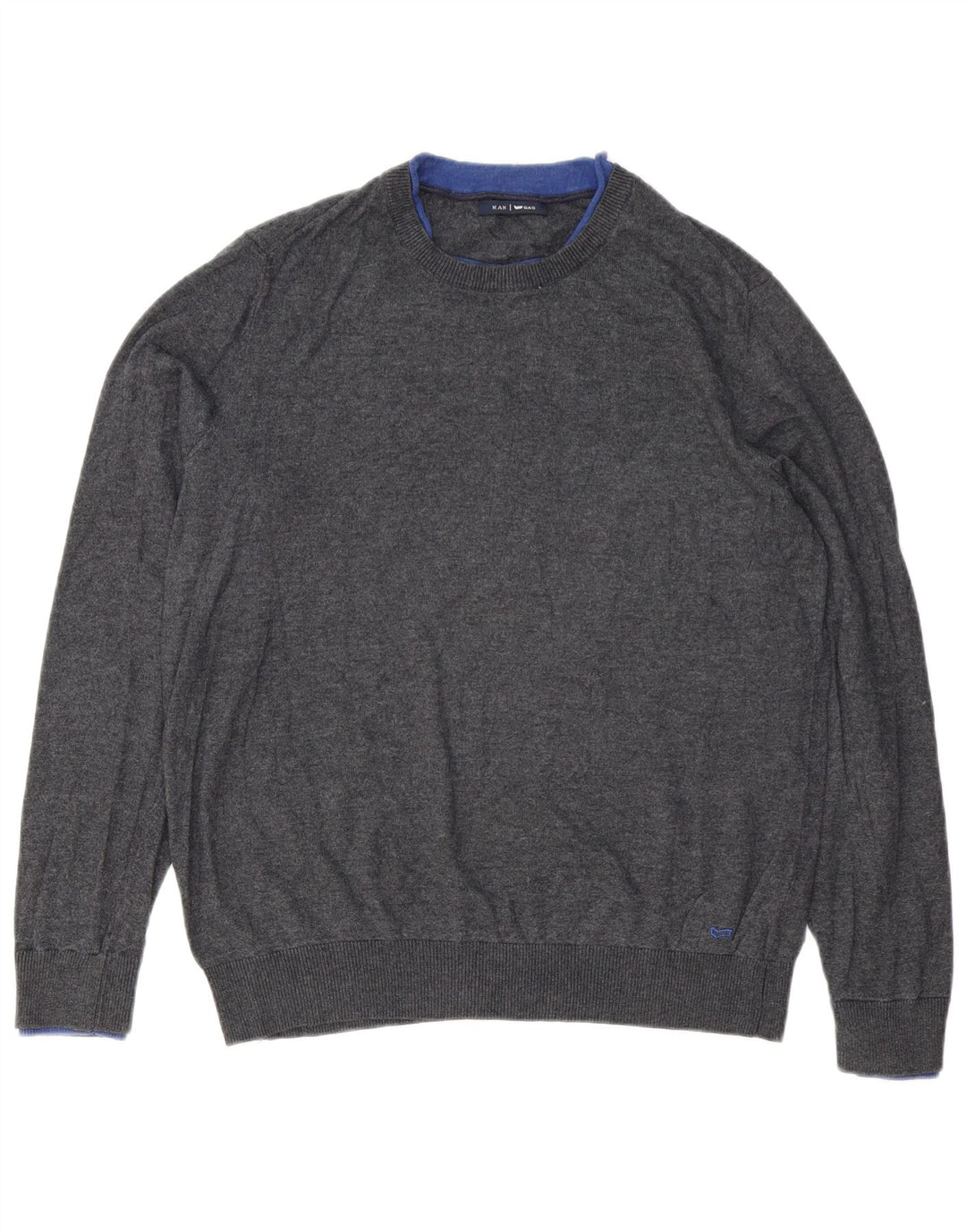 Ανδρικό πουλόβερ Gas Crew Neck Jumper Μεσαίο γκρι βαμβακερό