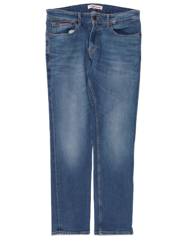 TOMMY HILFIGER Ανδρικό Slim Jeans W32 L30 Μπλε Βαμβακερό