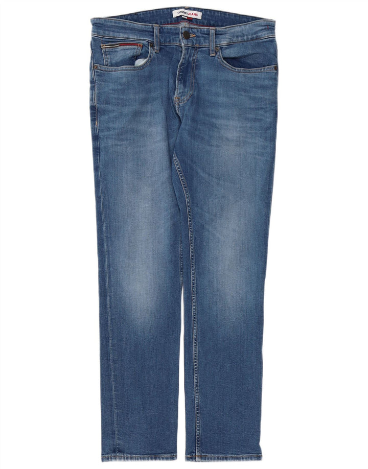 TOMMY HILFIGER Ανδρικό Slim Jeans W32 L30 Μπλε Βαμβακερό