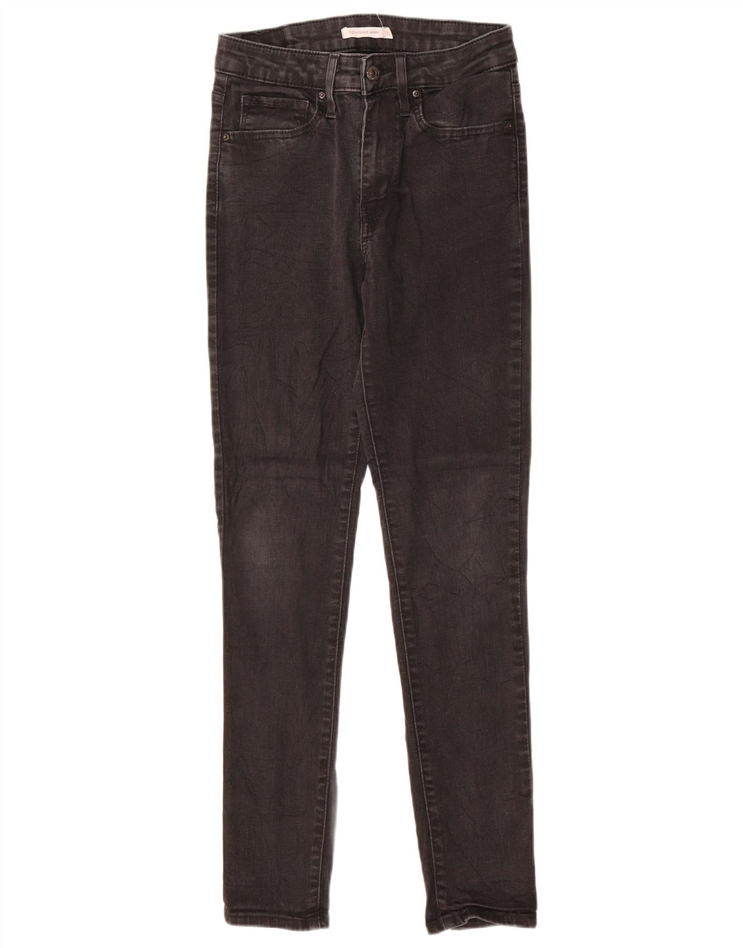 LEVI'S Γυναικείο 721 Ψηλό Skinny Jeans W27 L29 Μαύρο βαμβακερό