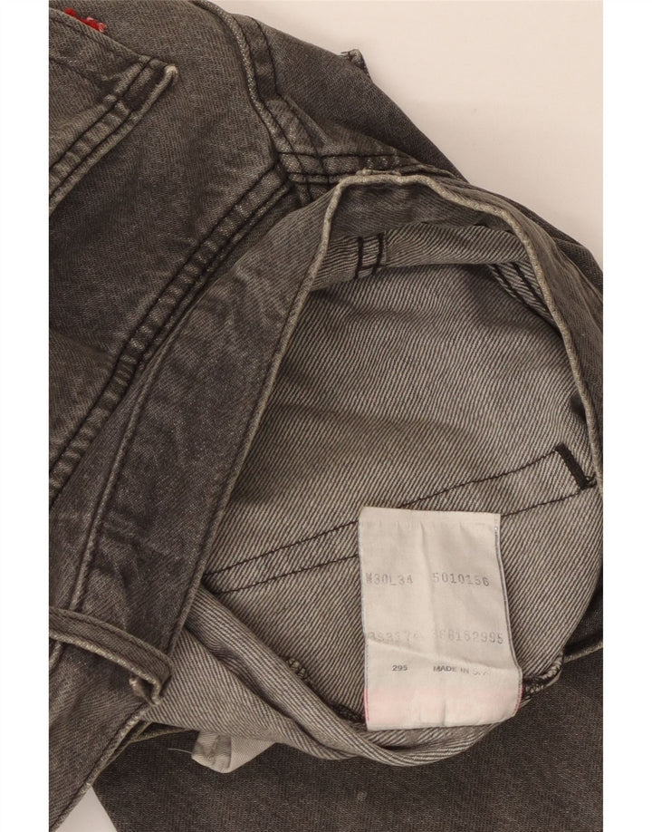 Ανδρικό τζιν ίσιο Levi's W30 L34 Γκρι βαμβακερό